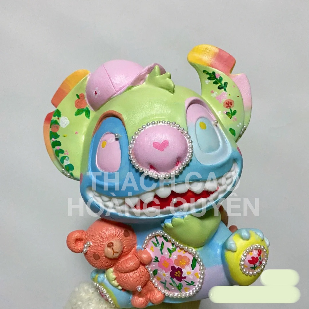 Tượng Stitch dễ thương - Đồ chơi thạch cao tô màu handmade sáng tạo cho mọi lứa tuổi - Kèm màu nước và cọ