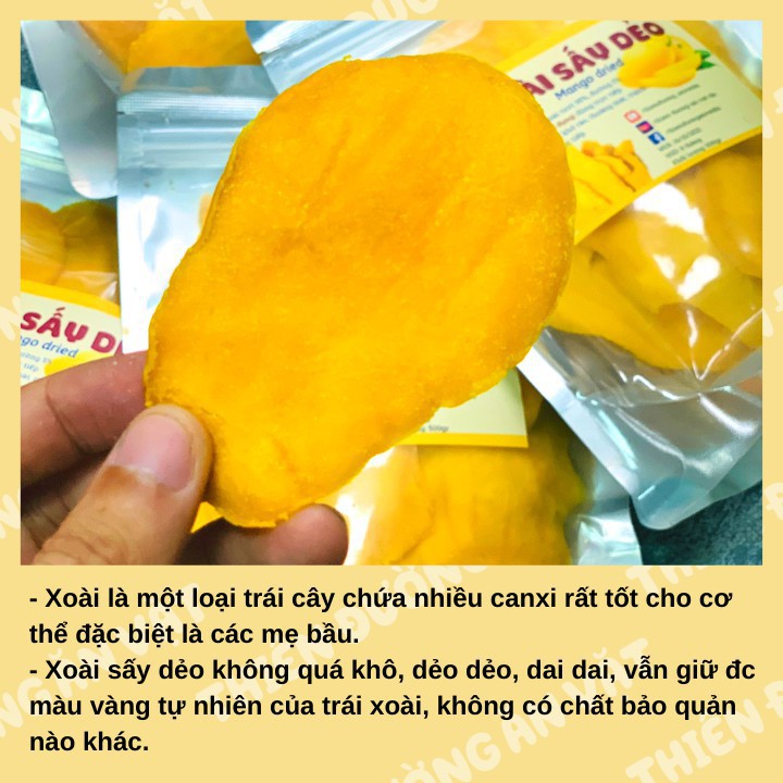 Xoài Sấy Dẻo Không Đường 500g Hàng Xuất Khẩu Đặc Sản Nha Trang Ngon - Trái Cây Sấy Dẻo Món Ăn Vặt Ngon Cho Mẹ Bầu