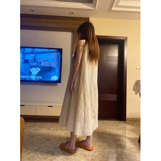 Đầm nữ dáng dài oversize hở vai