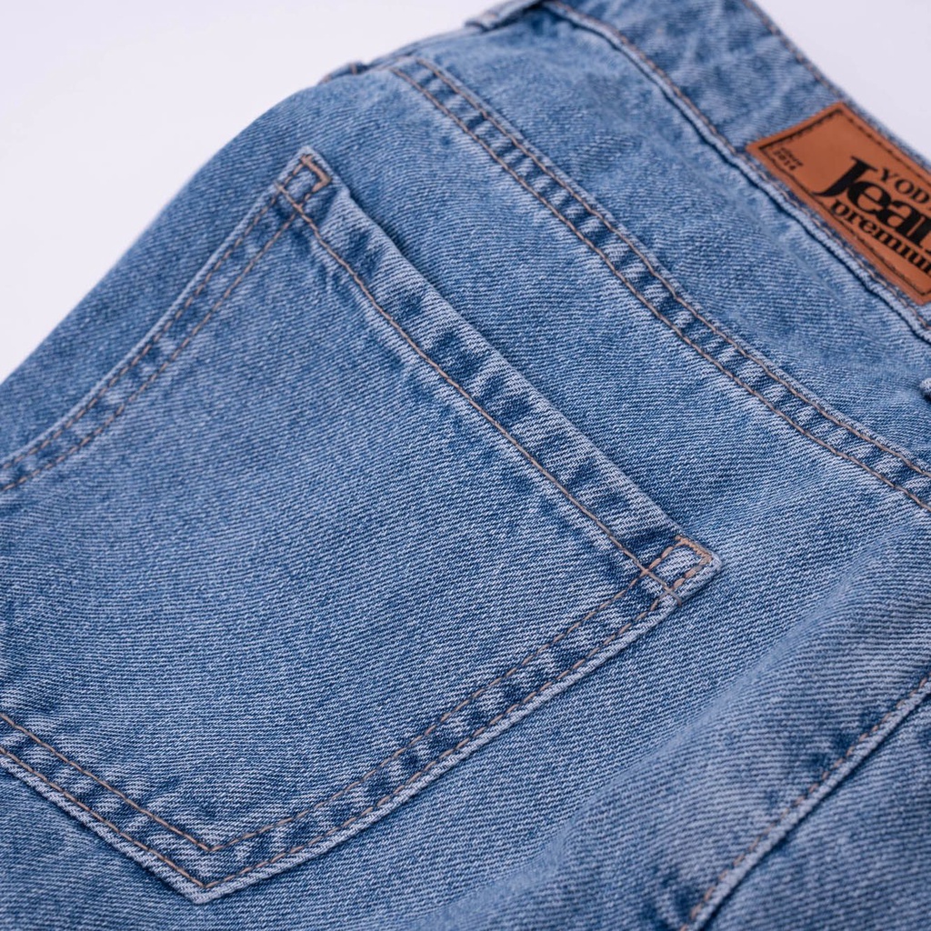 Quần jeans baggy nữ YODY có khóa lưng cao, quần bò baggy cạp cao tôn dáng - QJN3120