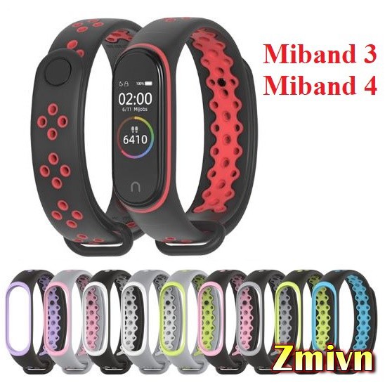 Dây đeo thể thao 2 màu thay thế Xiaomi Miband 3/4