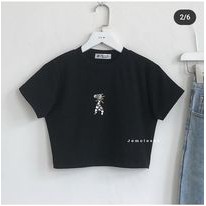 [Mã WASKT304 giảm 15% tối đa 30K đơn 99K] Áo croptop nữ cổ tròn DEER- 1986 ( Jem Closet ) | BigBuy360 - bigbuy360.vn