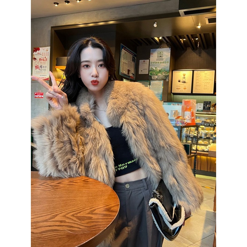 [Giao Ngay] Áo Khoác Lông Cáo Dáng Ngắn Phong Cách Haining Tik Tok Influencer Bán Chạy Cao Cấp Phong Cách Mới Cho Nữ