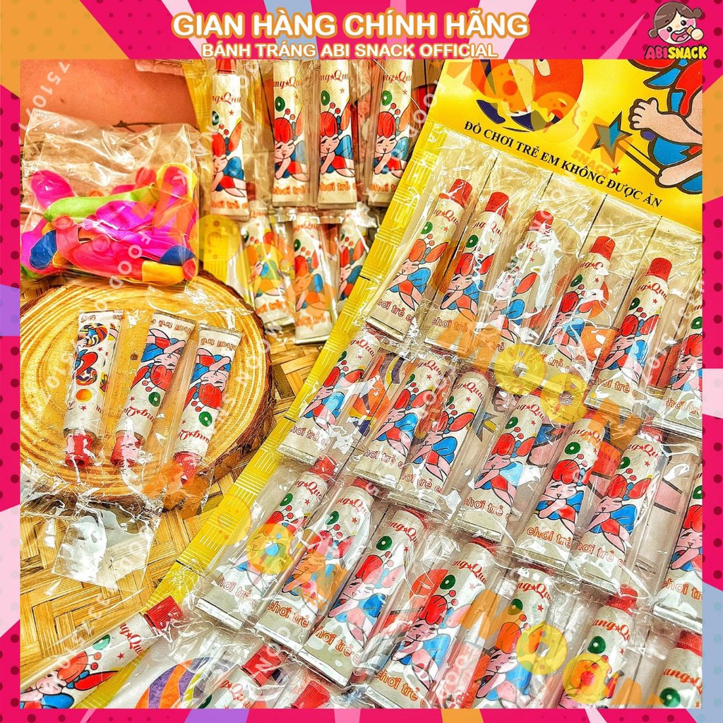 Combo 5 tuýp keo đồ chơi thổi bong bóng khổng lồ trò chơi tuổi thơ Moon Snack Food