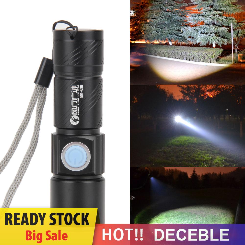 Đèn Pin Led Cree 800lm Chống Thấm Nước Có Thể Sạc Lại Bằng Cổng Usb