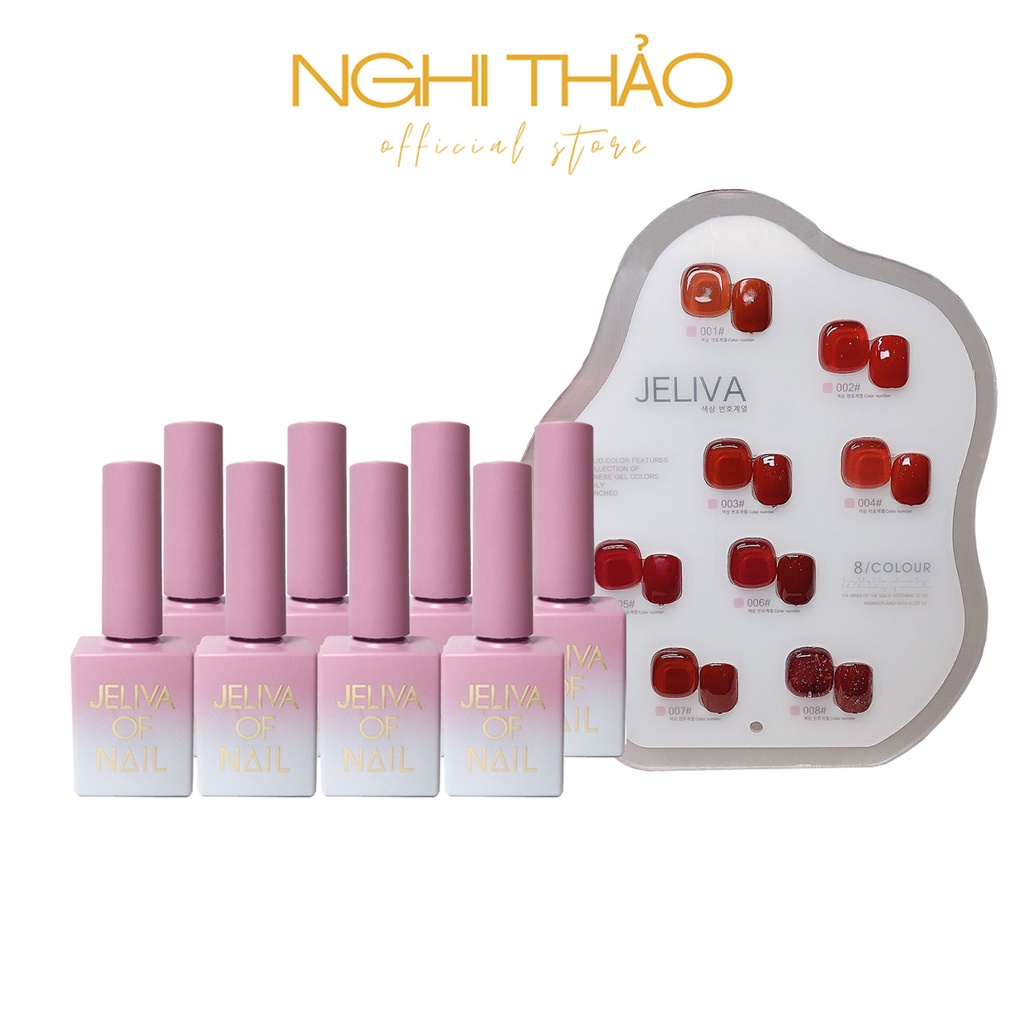 Set Sơn đỏ Jeliva NGHI THẢO 8 màu