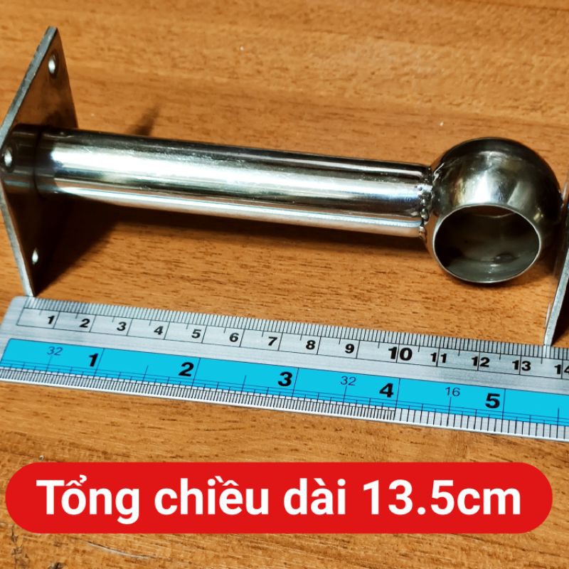 [Bán lẻ 1 cái] Chân bass treo rèm, phơi quần áo INOX Kích cỡ ∅25 (mm)