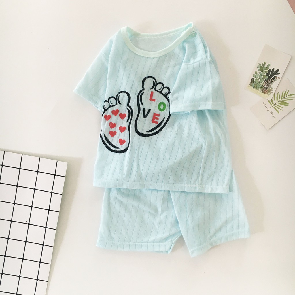 Bộ quần áo cho bé chất Cotton hình xinh xắn QATE83_ Namkidshop