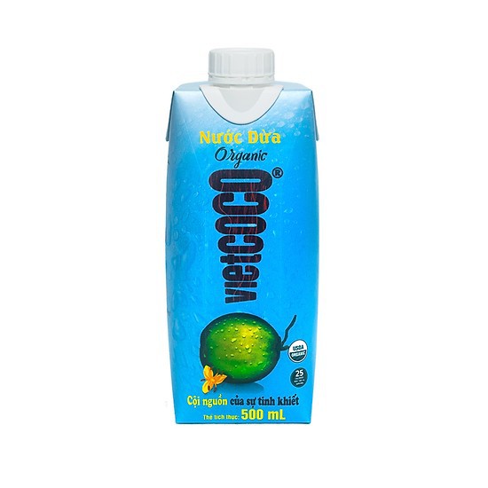 combo 10 hộp Nước dừa - sữa dừa Organic đóng hộp Vietcoco 330ml