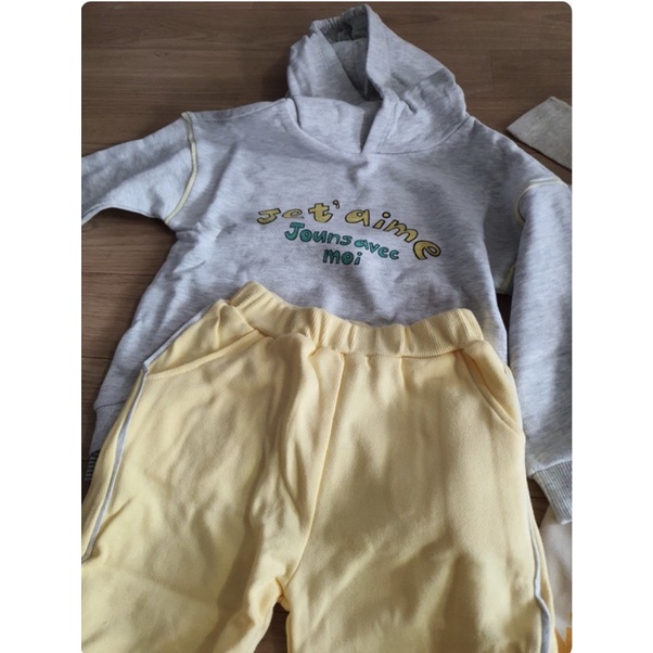 Quần lót bông hoodie Hàn Quốc MM maruse36 bé trai bé gái