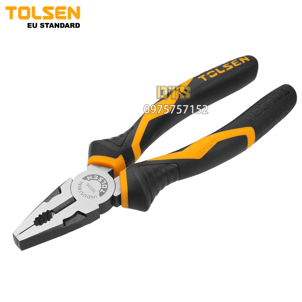 Kìm điện tổ hợp công nghiệp TOLSEN 7 inch/ 180mm, thép CR-V cao cấp mạ Niken chống gỉ – Tiêu chuẩn xuất khẩu Châu Âu