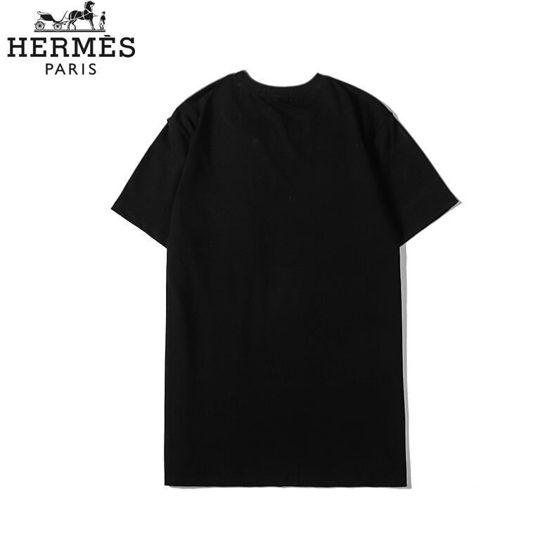 Áo Thun Cotton Tay Ngắn In Chữ Hermes Thời Trang Cho Nam Và Nữ