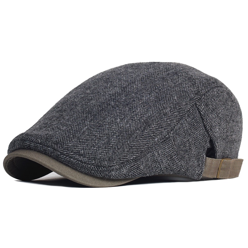 Mũ Beret Sọc Vằn Phong Cách Vintage Cho Nam