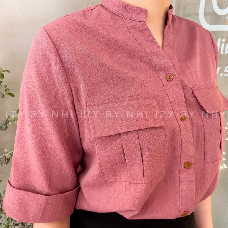 ÁO SƠ MI CỔ TÀU BIGSIZE THIẾT KẾ - IZYBYNHI | BigBuy360 - bigbuy360.vn