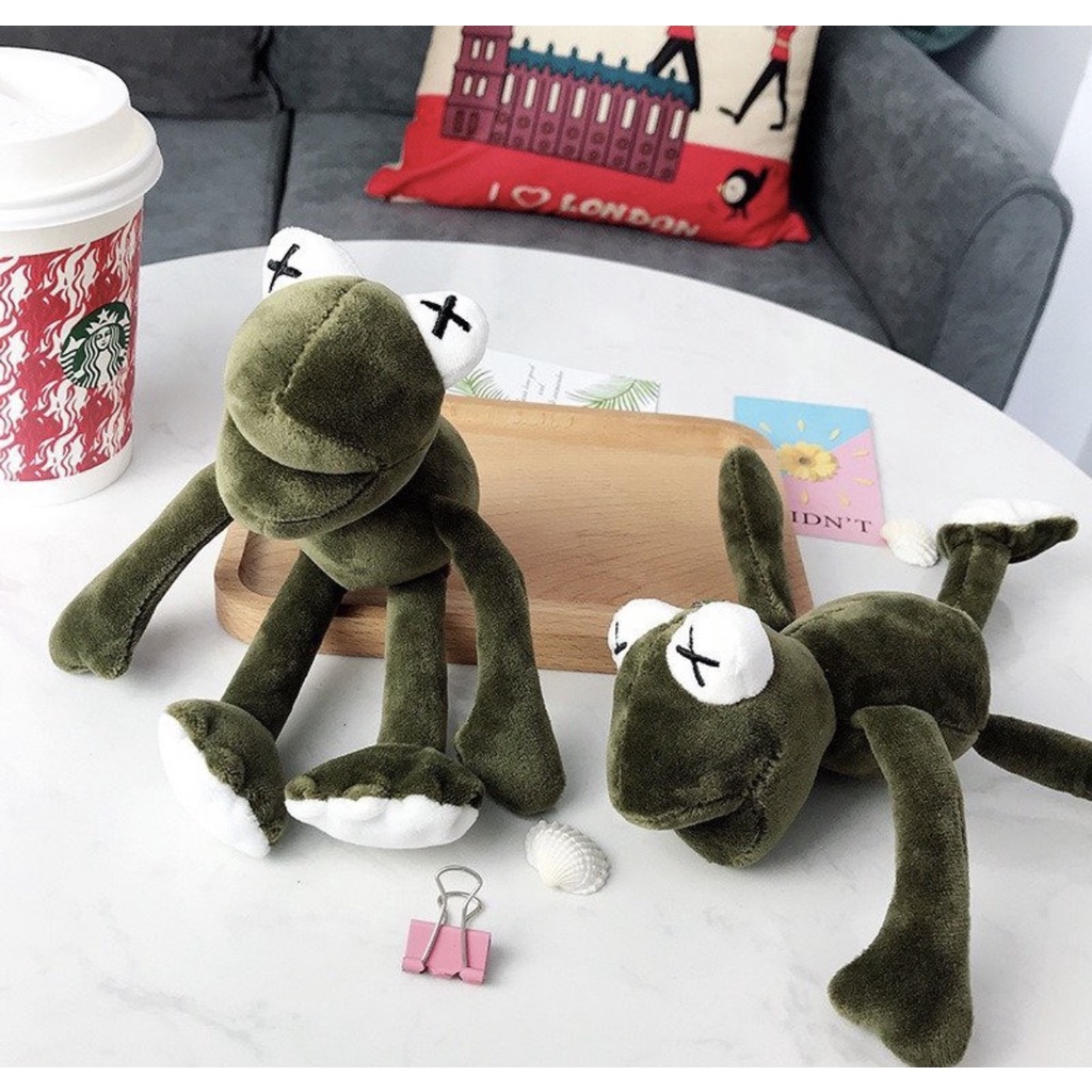 Móc khóa cute, móc chìa khóa gấu bông hình ếch chân dài treo balo túi xách rẻ đẹp TUCANVAS TCV41