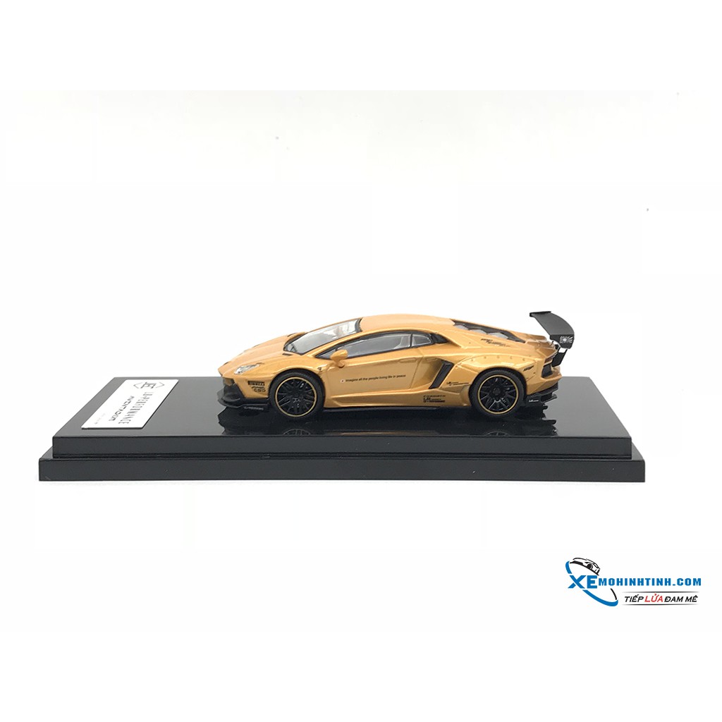 Xe Mô Hình Lamborghini Aventador LB 1.0 Limited Edition 699 1:64 JEC (Vàng)