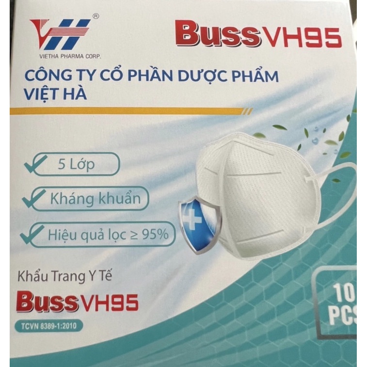 Khẩu Trang N95 BUSS VH95 của cty Việt Hà  - vô bịch từng cái- Đạt chuẩn xuất khẩu Châu Âu