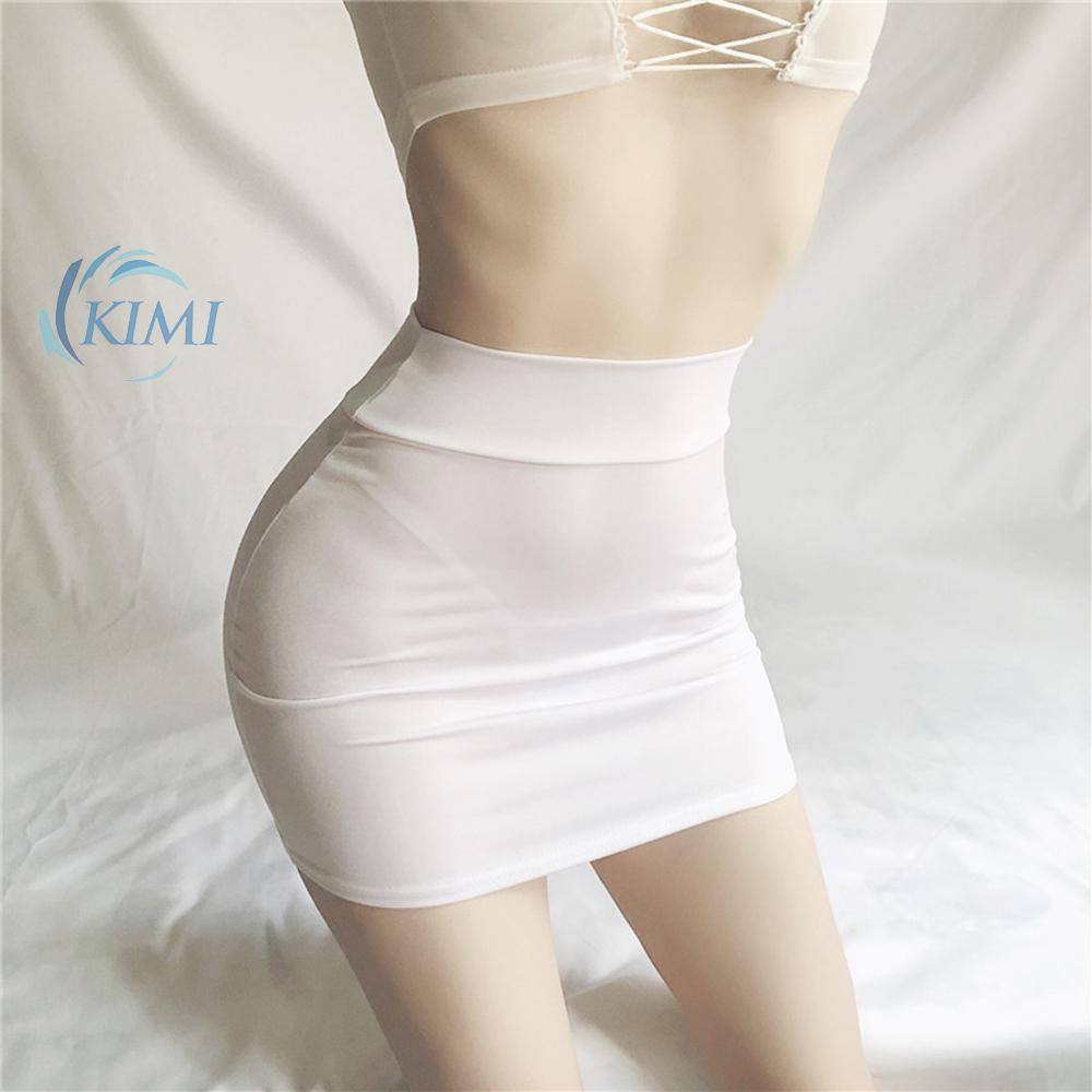 Chân váy bó mini siêu mỏng bằng polyester lấp lánh gợi cảm
