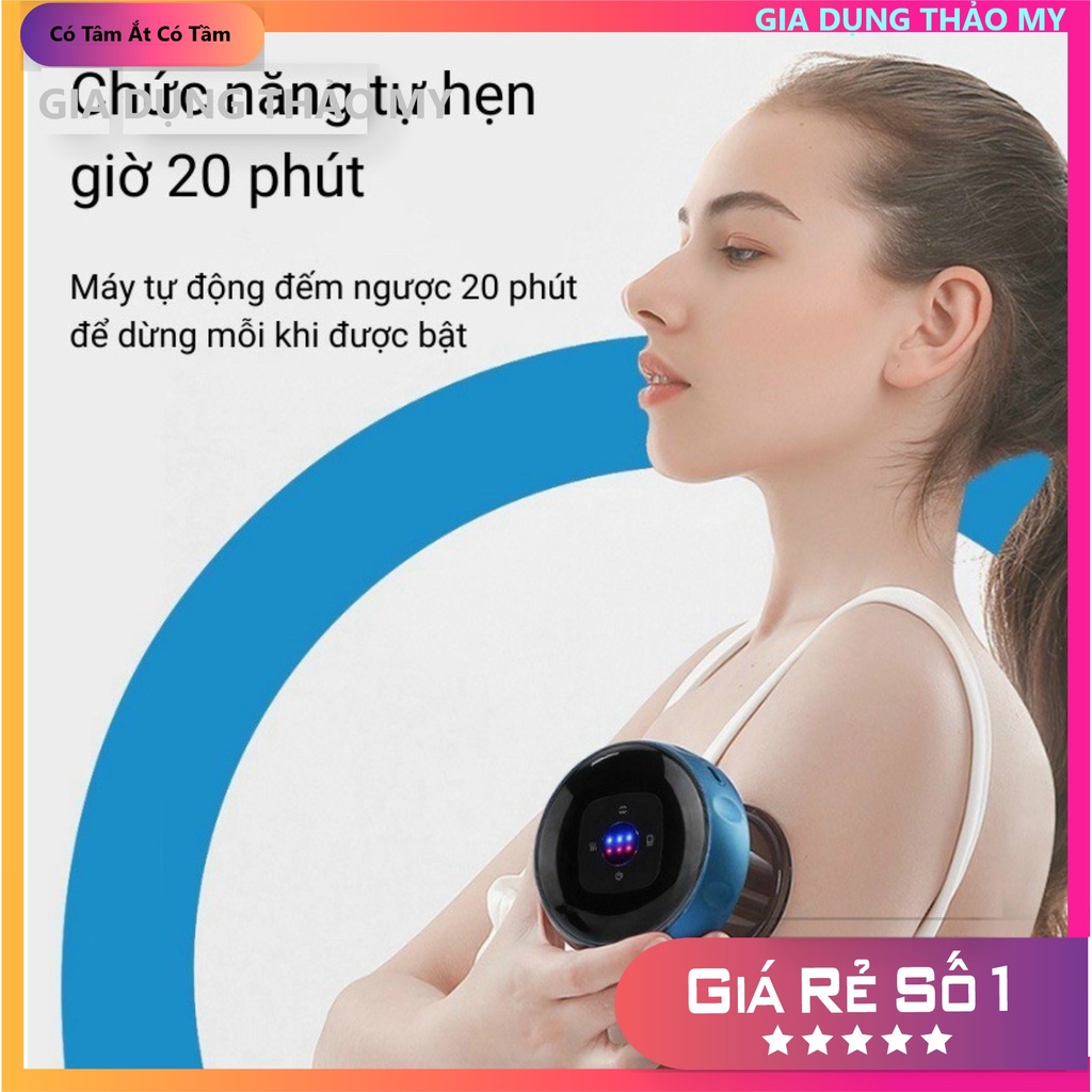 Máy giác hơi cạo gió cầm tay massage, giúp giảm đau, mệt mỏi, lưu thông khí huyết