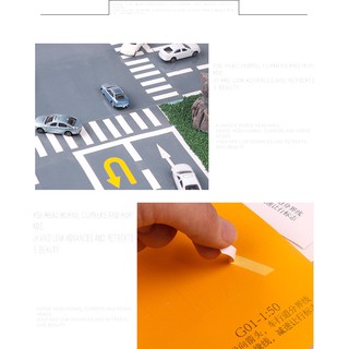 Decal dán vạch kẻ đường dành cho mô hình sa bàn tiểu cảnh DIY