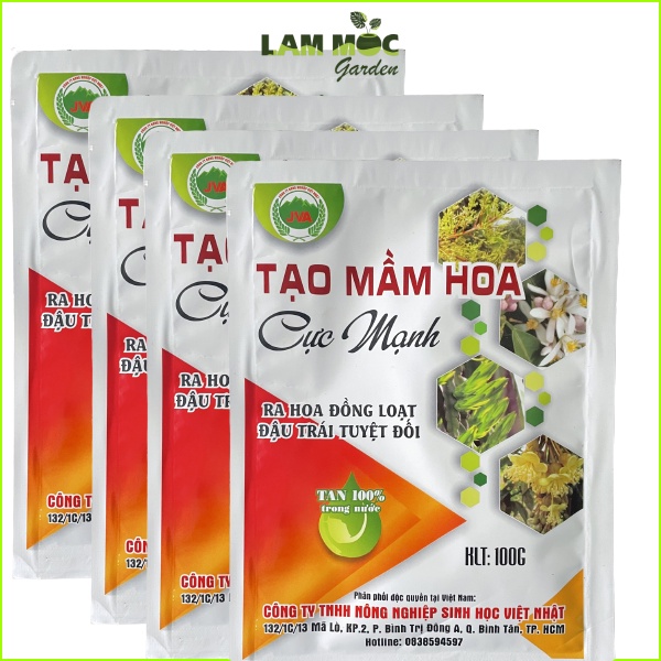Phân Bón Lá - Tạo Mầm Hoa Cực Mạnh - Ra hoa đồng loạt, đậu quả tuyệt đối - Gói 100 Gram
