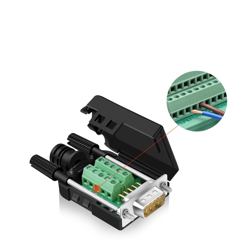 Đầu DB9 (RS232) male HD-Link, đầu nối DB9 dương (đầu đực) bắt vít tự làm dây RS232, thay đầu cáp RS2