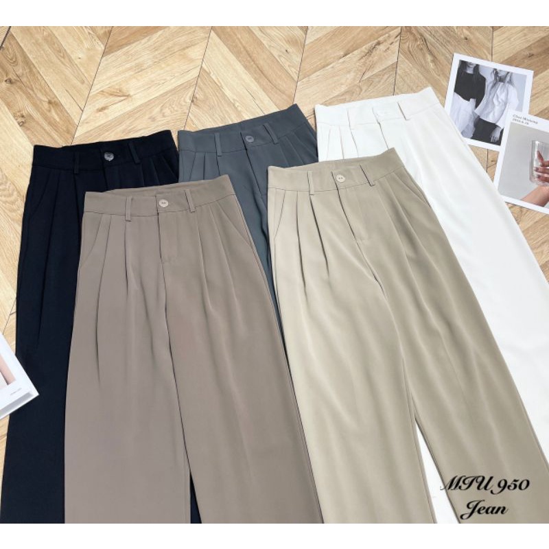 Quần vải trơn ống suông hàng QCL1