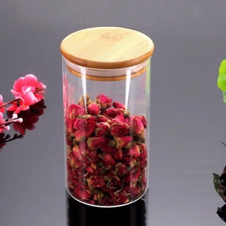 Lọ thủy tinh nắp gỗ tre 600ml
