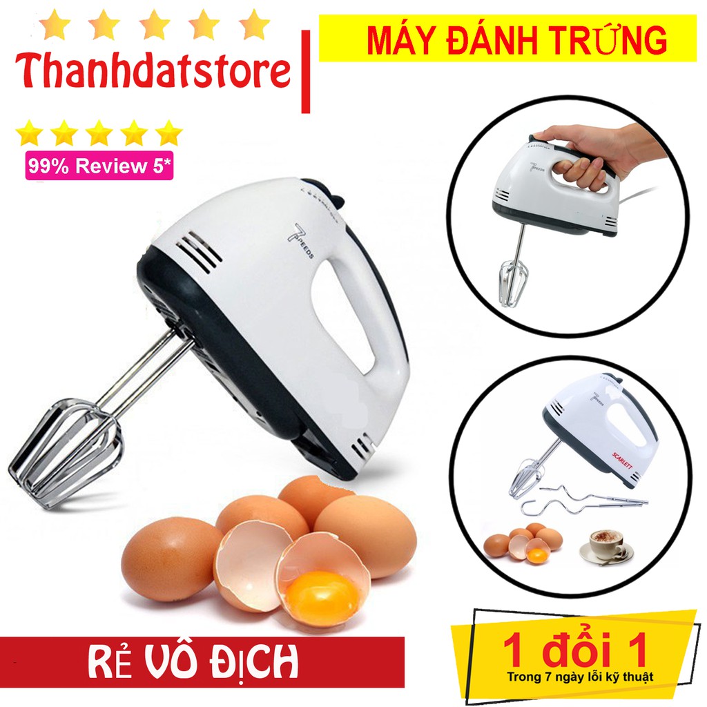 Máy đánh trứng cầm tay 7 tốc độ công suất 180W ( Hàng FULLBOX Bảo Hành 12 THáng )💥SIÊU HOT💥