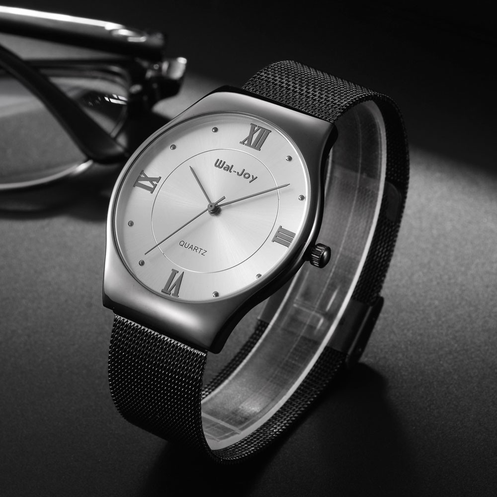 (New Arrival) Đồng Hồ Nam Wal-Joy WJ8003 Dây Thép Lưới Phong Cách Thời Thượng Lịch Lãm