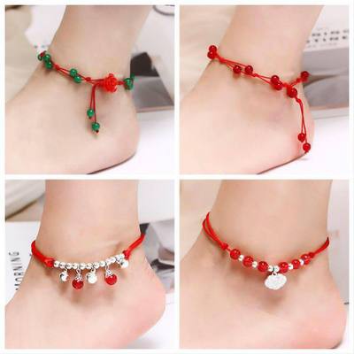 Lắc chân thắt dây đỏ handmade phong cách và cá tính 2019 | BigBuy360 - bigbuy360.vn