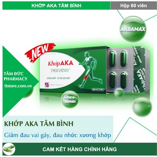 KHỚP AKA TÂM BÌNH [Hộp 60 viên] – Hỗ trợ khả năng vận động của khớp, dưỡng khớp, tái tạo sụn khớp