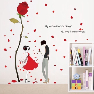 Decal dán tường, tranh dán tường cặp đôi yêu nhau