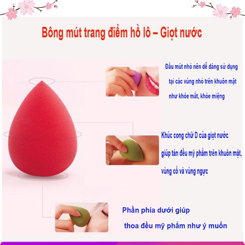 Mút Tán Kem Nền / Mút trang điểm Hồ Lô - Giọt Nước