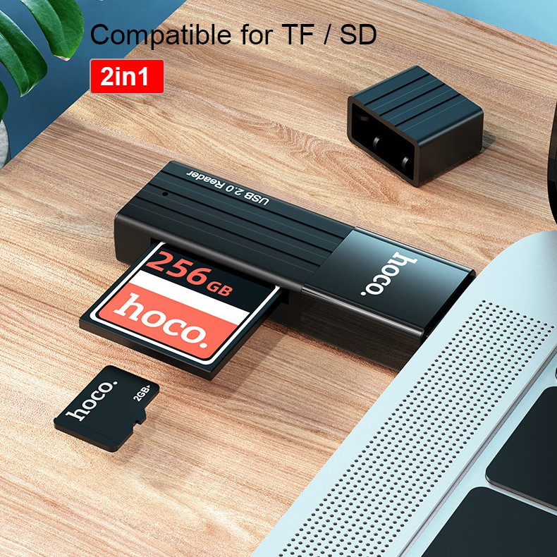 Đầu Đọc Thẻ Nhớ Hoco 2 Trong 1 Cổng Usb 3.0 5g Tốc Độ Cao