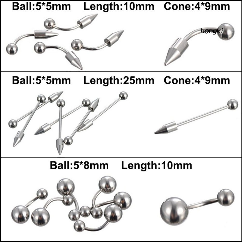 Bộ 15 / 60 / 85 Khuyên Xỏ Cơ Thể Thời Trang Cá Tính Độc Đáo