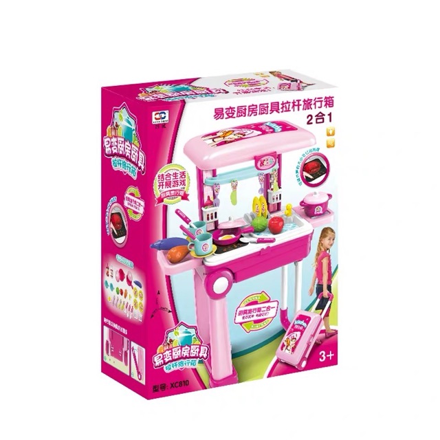 Kệ bếp gấp gọn thành vali kéo siêu kute