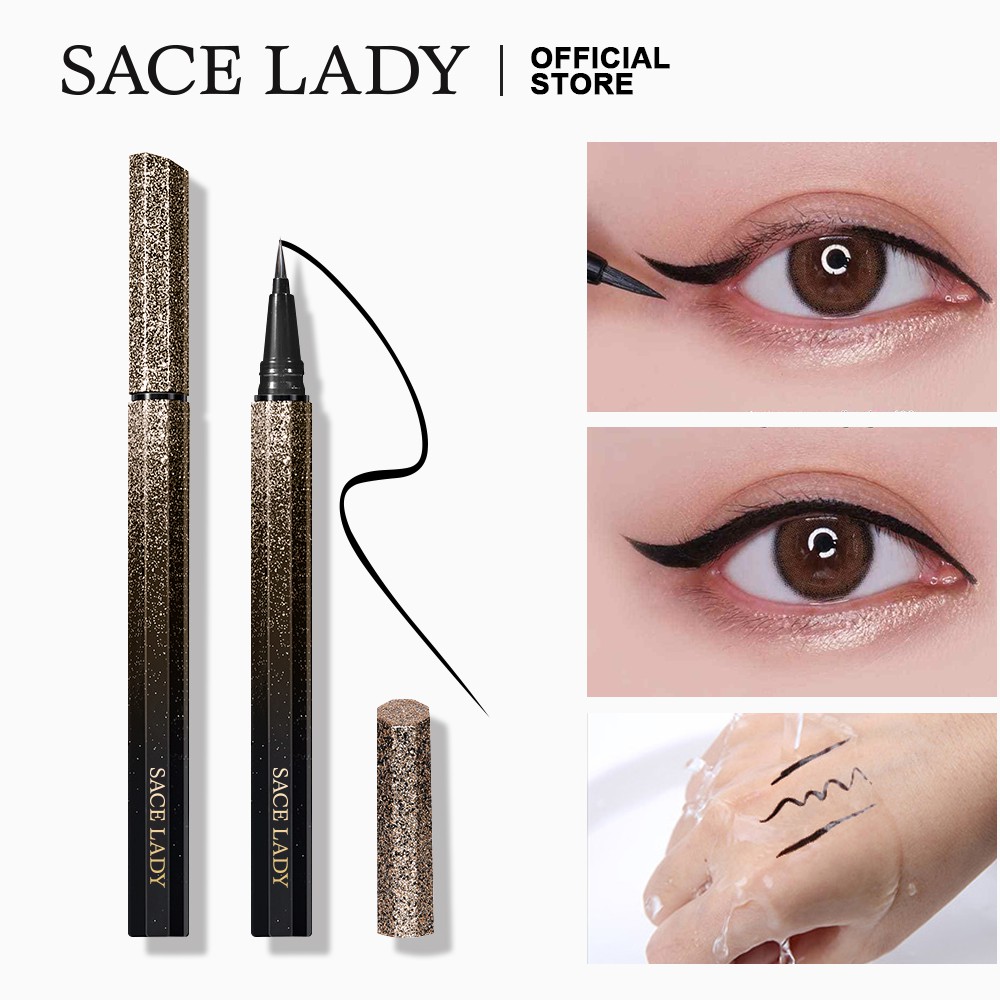 Bộ mỹ phẩm SACE LADY gồm son môi + bút kẻ mắt + kem nền + chì kẻ lông mày + bảng phấn mắt + mascara + mút tán phấn nền