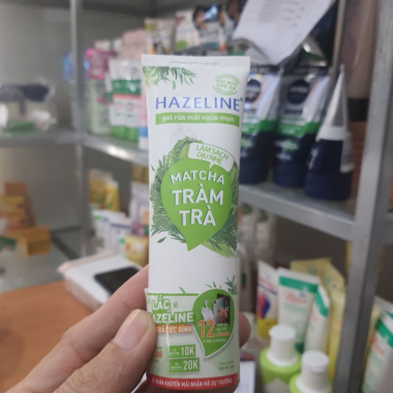 Sữa  Rửa Mặt Hazeline Matcha Tràm Trà Làm Sạch Diệu Nhẹ 50g