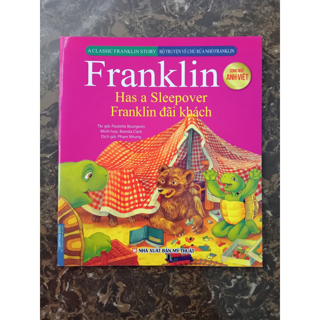 Sách - Bộ truyện về chú rùa nhỏ Franklin - Franklin đãi khách (song ngữ Anh-Việt)