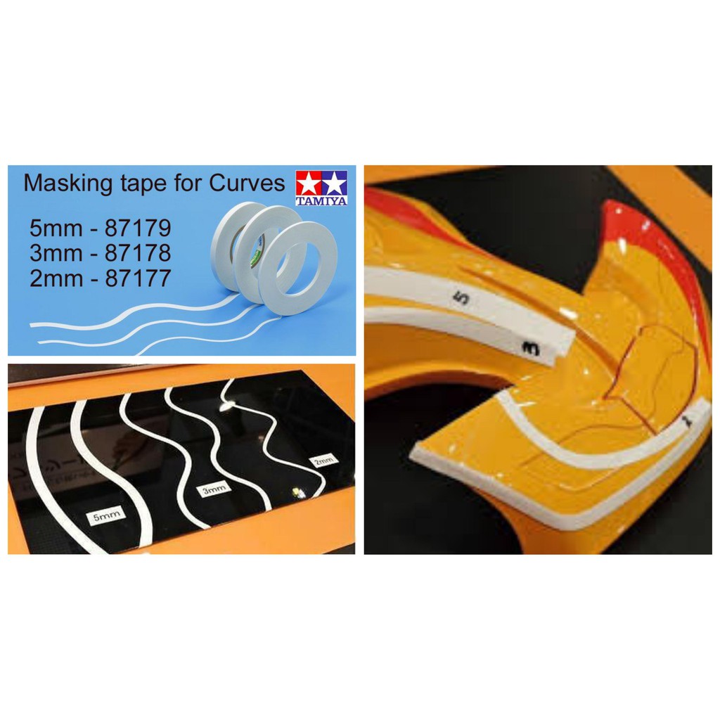 Dụng cụ che sơn Băng dính cong Masking tape for Currves Tamiya hobby tool