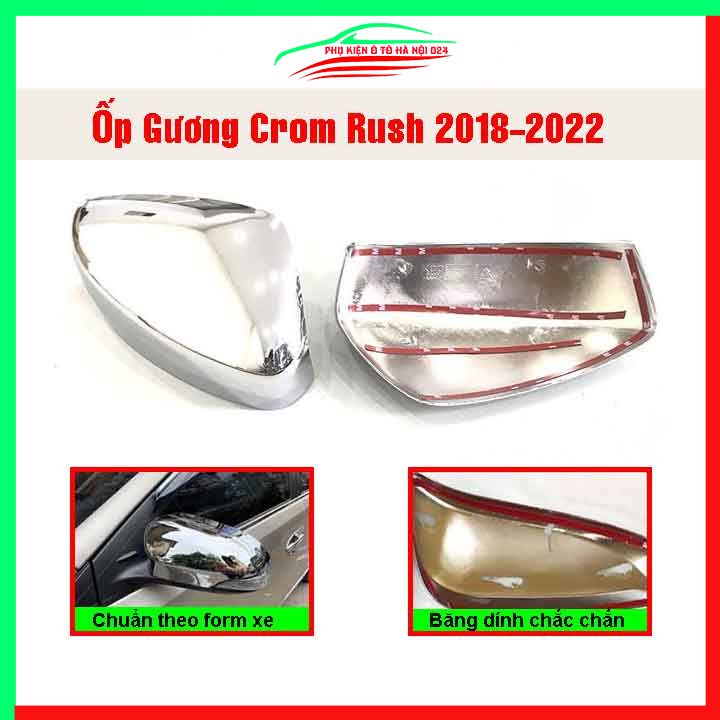 Ốp gương chiếu hậu Rush 2018-2020 mạ crom bảo vệ chống trầy trang trí làm đẹp xe