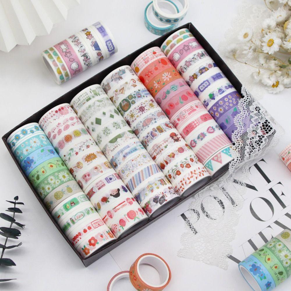 Bộ 60 Cuộn Băng Keo Nhiều Màu Sắc Dễ Thương