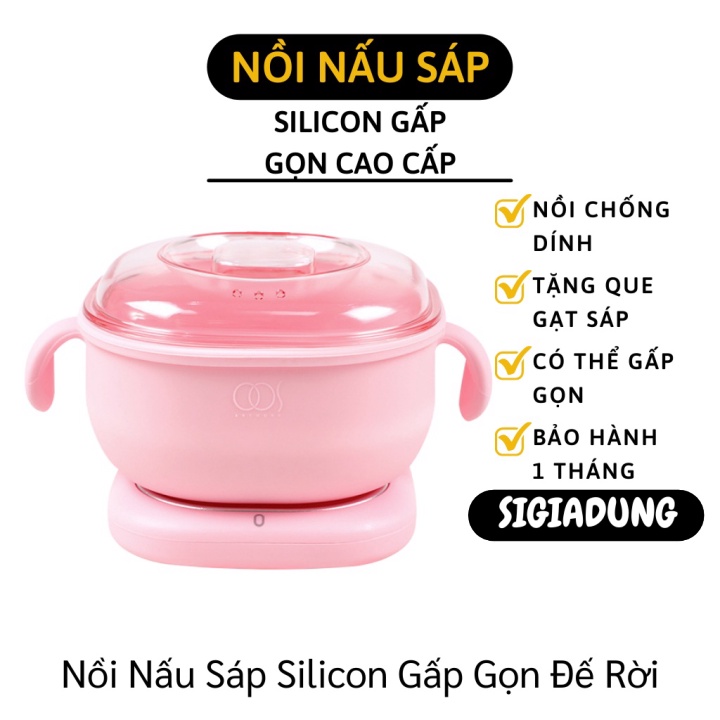 [SGD] Bộ Nồi Nấu Sáp Silicon Chống Dính Gấp Gọn Mang Đi - Nồi Đun Sáp Waxing Cao Cấp 1028