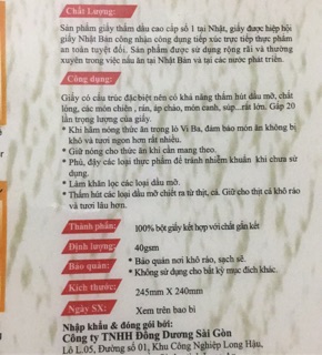 Combo 3 goi Giấy thấm dầu