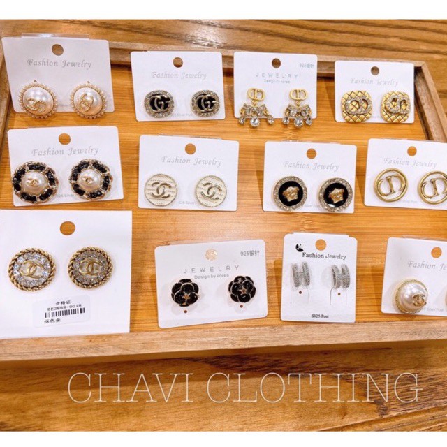 Khuyên tai nhiều mẫu shop CHAVI tự chụp hàng đẹp