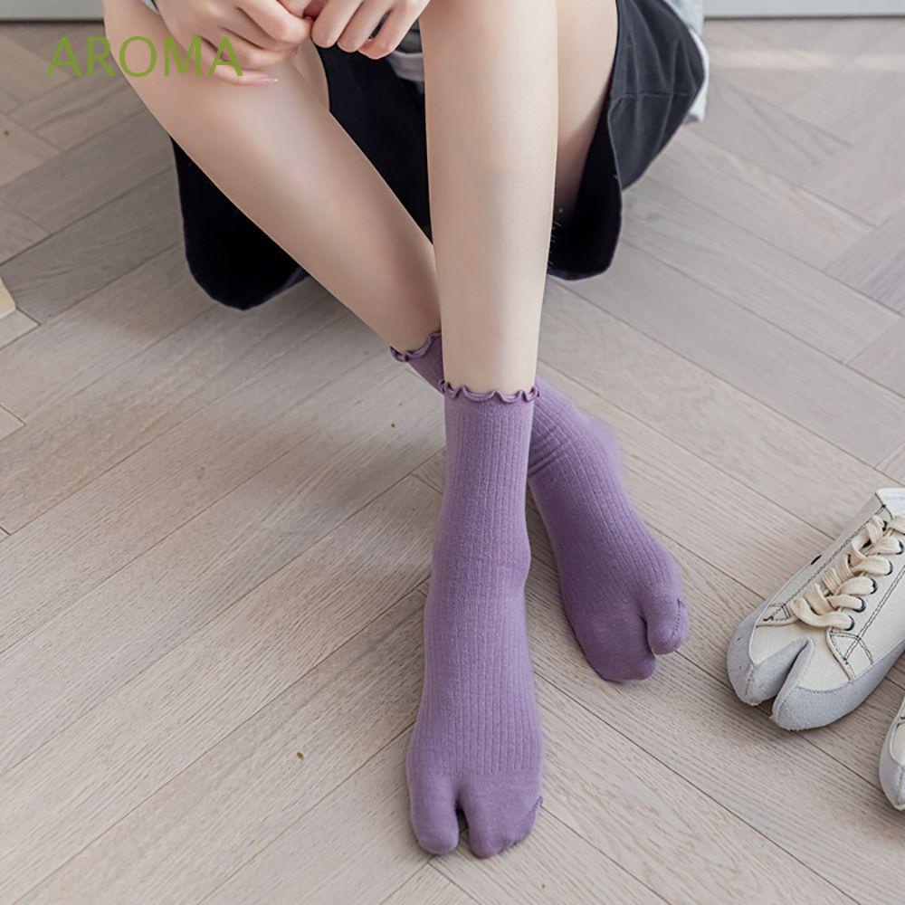 Đôi Vớ Xỏ Ngón Hai Ngón Bằng Vải Cotton Thời Trang Dễ Thương Cho Nữ