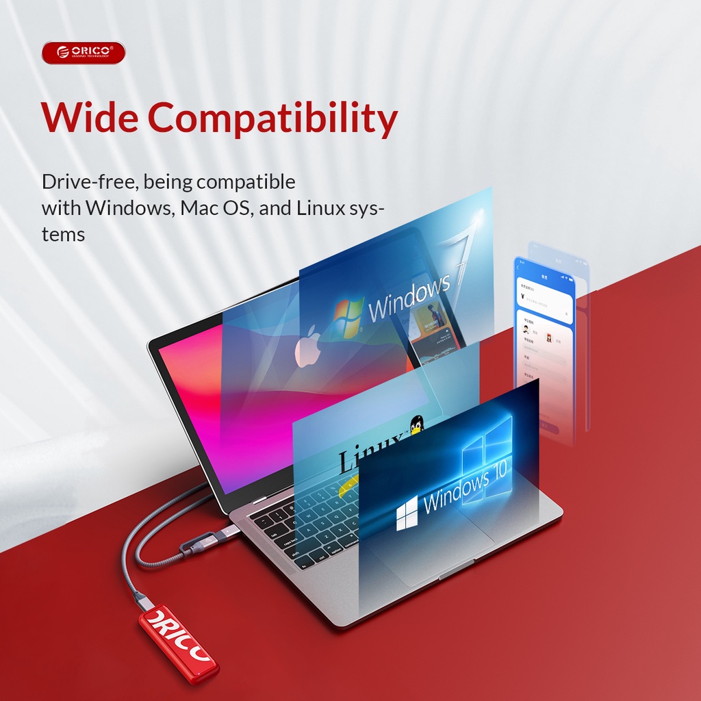 ORICO Thiết Bị Đựng Ổ Cứng Ngoài M.2 NVME SSD UASP USB 3.2 Gen 2 10Gbps M.2 NVME 4TB 2280 2260 2242 2230 SSD (CPM2C3)