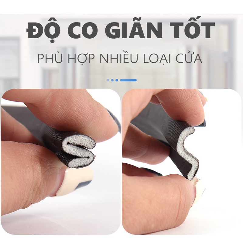 Nẹp cửa sổ cửa kính cường lực  Thanh nẹp chặn khe hở NANORON ngăn côn trùng chống bụi cách âm chống va đập, chống ồn