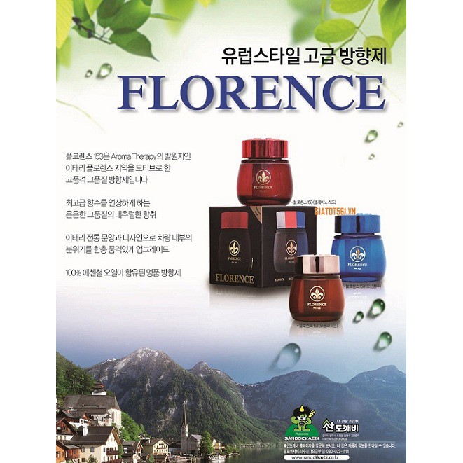 NƯỚC HOA Ô TÔ CAO CẤP Florence Sandokkaebi Hàn Quốc